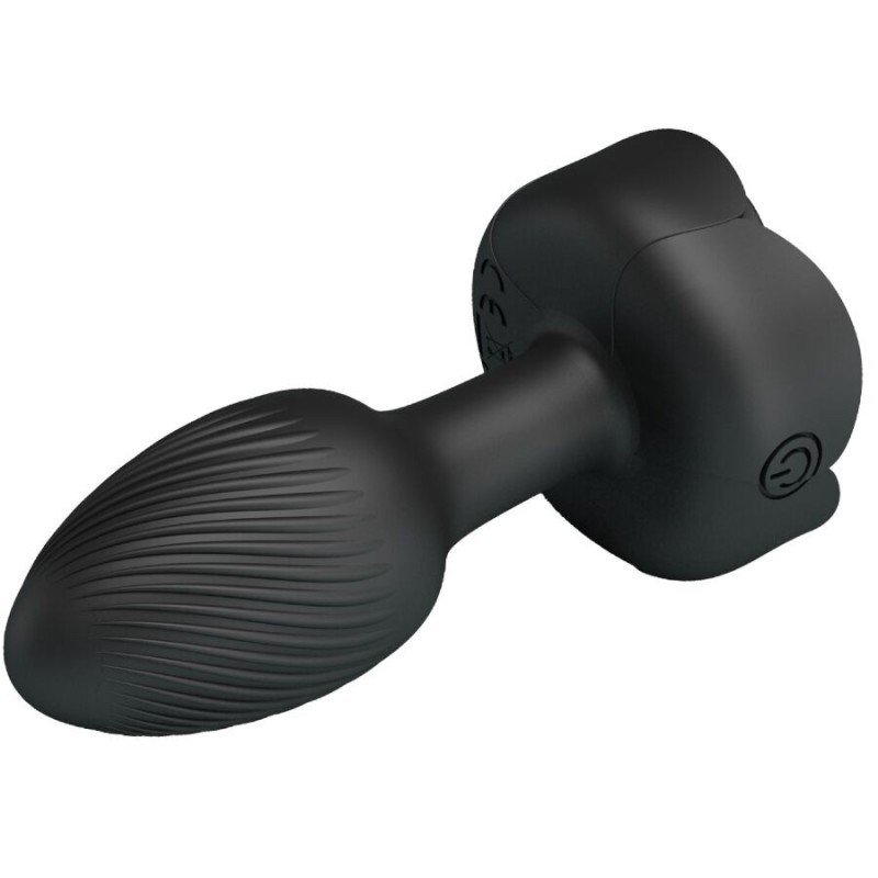 Pretty Love - Plug Anale Olman Con Luce Led Nero 88 Cm - PRETTY LOVE - Plug e Catene Anali | erosidea.com