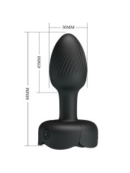 Pretty Love - Plug Anale Olman Con Luce Led Nero 88 Cm - PRETTY LOVE - Plug e Catene Anali | erosidea.com