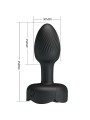 Pretty Love - Plug Anale Olman Con Luce Led Nero 88 Cm - PRETTY LOVE - Plug e Catene Anali | erosidea.com