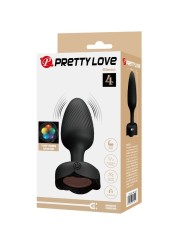 Pretty Love - Plug Anale Olman Con Luce Led Nero 88 Cm - PRETTY LOVE - Plug e Catene Anali | erosidea.com