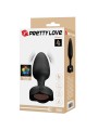 Pretty Love - Plug Anale Olman Con Luce Led Nero 88 Cm - PRETTY LOVE - Plug e Catene Anali | erosidea.com