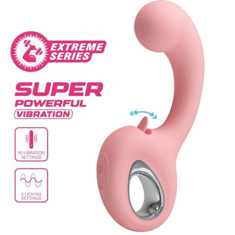 Pretty Love - Erynnyes Vibratore Punto G + Stimolatore Clitoride 10 Vibrazioni Rosa - PRETTY LOVE SMART - Vibratori punto G | erosidea.com