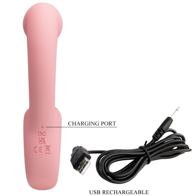 Pretty Love - Erynnyes Vibratore Punto G + Stimolatore Clitoride 10 Vibrazioni Rosa - PRETTY LOVE SMART - Vibratori punto G | erosidea.com