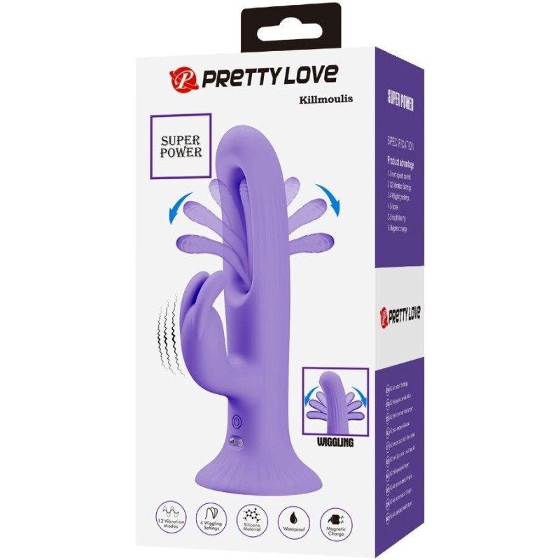 Pretty Love - Vibratore Rabbit Killmoulis 12 Modalit€ Di Vibrazione Viola - PRETTY LOVE - Vibratori Rabbit | erosidea.com