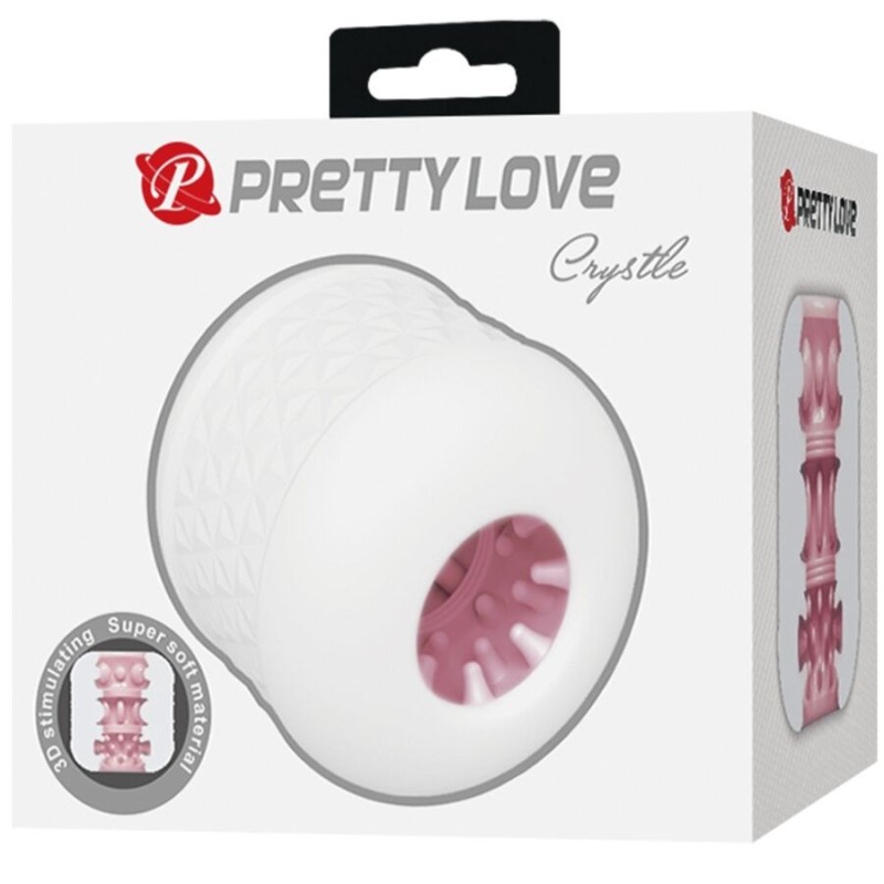 Pretty Love - Masturbatore Maschile Bianco Crystle - PRETTY LOVE MALE - Masturbatori Mini | erosidea.com