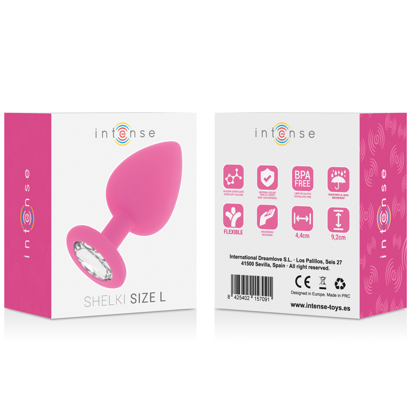 Intense - Shelki L Plug Anale Fucsia - INTENSE - Plug e Catene Anali | erosidea.com