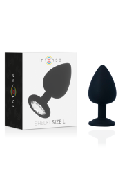 Intense - Plug Anale Shelki L Nero - INTENSE - Plug e Catene Anali | erosidea.com