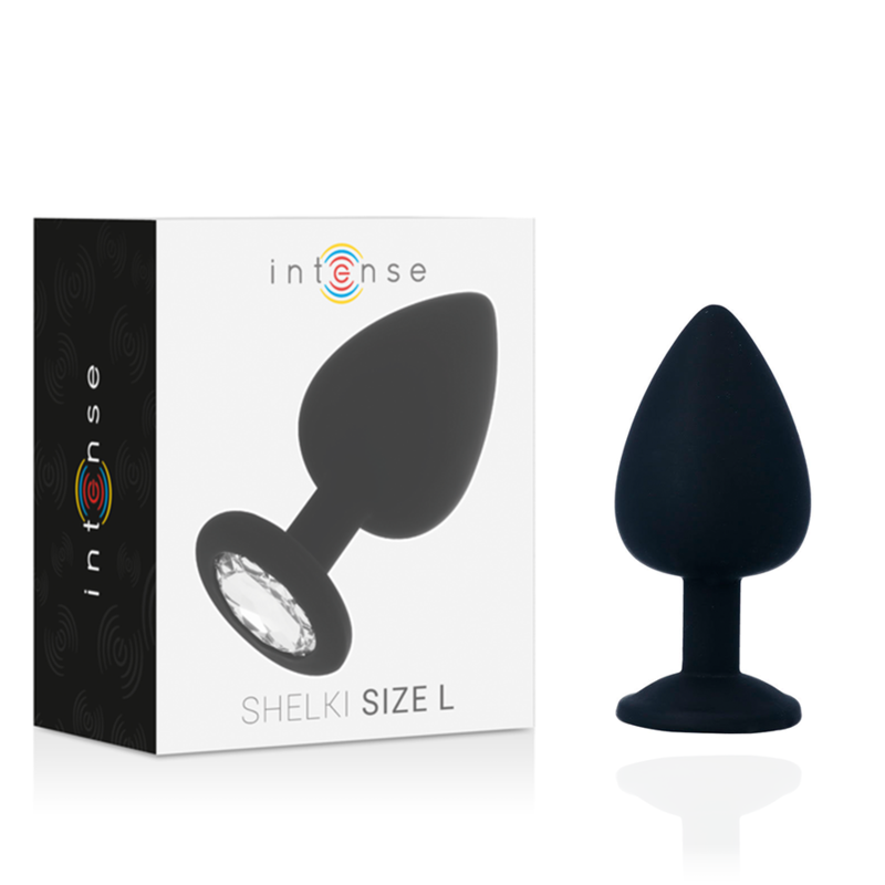Intense - Plug Anale Shelki L Nero - INTENSE - Plug e Catene Anali | erosidea.com