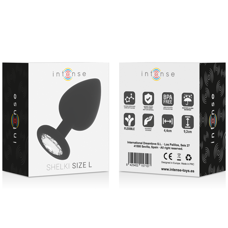 Intense - Plug Anale Shelki L Nero - INTENSE - Plug e Catene Anali | erosidea.com