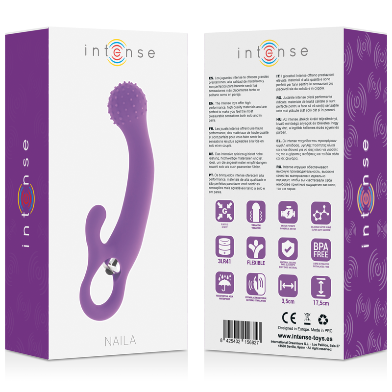 Intense - Naila Vibrante In Silicone Lilla - INTENSE FUN - Vibratori | erosidea.com