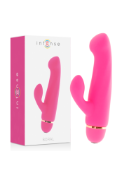 Vibratore Intense Boral 20 Velocita Silicone Rosa - INTENSE FUN - Vibratori Rabbit | erosidea.com
