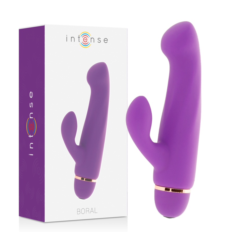 Vibratore Intense Boral 20 Velocita Silicone Lilla - INTENSE FUN - Vibratori Rabbit | erosidea.com