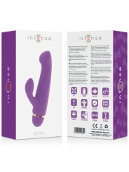 Vibratore Intense Boral 20 Velocita Silicone Lilla - INTENSE FUN - Vibratori Rabbit | erosidea.com