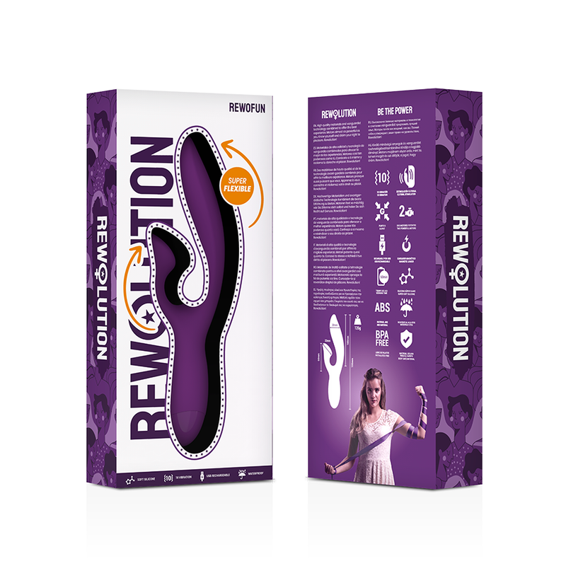 Vibratore Rabbit Rewolution Rewofun Flessibile - REWOLUTION - Vibratori Rabbit | erosidea.com