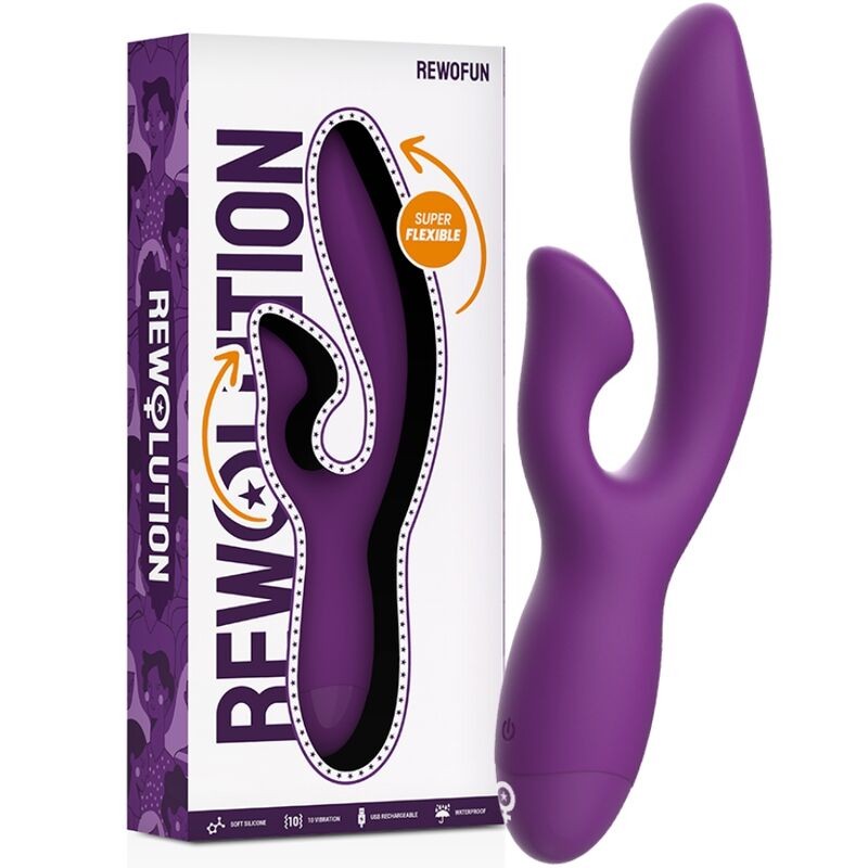VIBRATORE RABBIT REWOLUTION REWOFUN FLESSIBILE - REWOLUTION - Vibratori Rabbit | erosidea.com