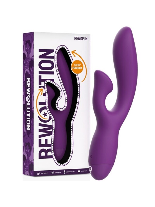 Vibratore Rabbit Rewolution Rewofun Flessibile - REWOLUTION - Vibratori Rabbit | erosidea.com