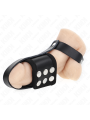 Kink - Costrittivo Pene In Pelle Con Cinturino Divisore Per Testicoli Rivestito Regolabile - KINK RING POWER - Costrittivi | erosidea.com