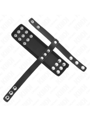 Kink - Costrittivo Pene In Pelle Con Cinturino Divisore Per Testicoli Rivestito Regolabile - KINK RING POWER - Costrittivi | erosidea.com