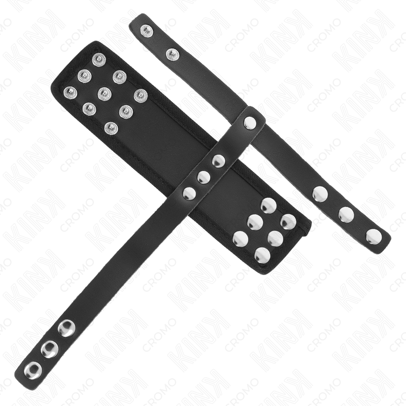 Kink - Costrittivo Pene In Pelle Con Cinturino Divisore Per Testicoli Rivestito Regolabile - KINK RING POWER - Costrittivi | erosidea.com