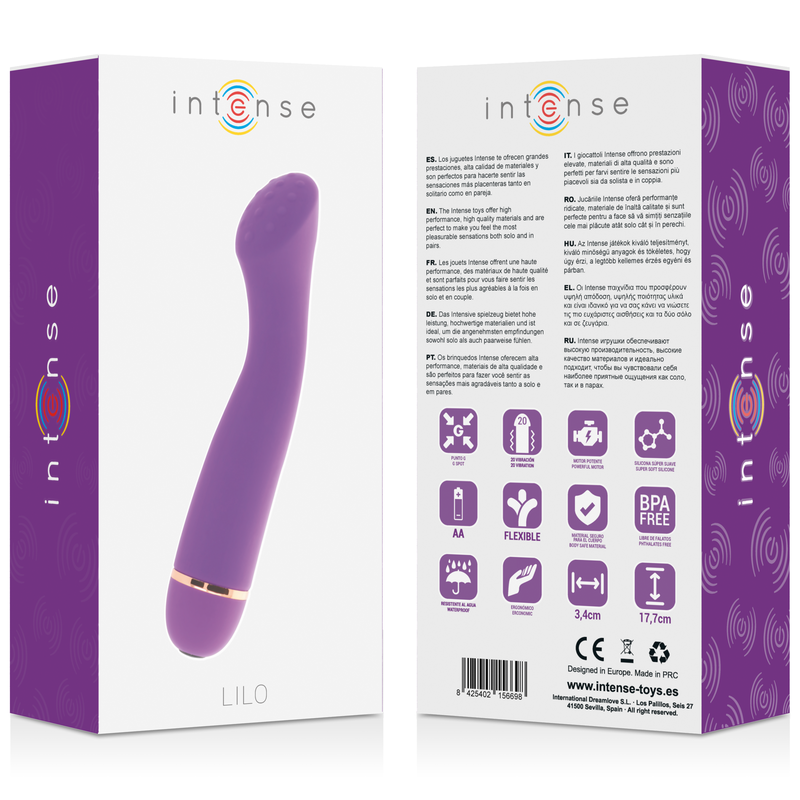 Vibratore Clitoride Intense Lilo 20 Velocita Silicone Lilla - INTENSE FUN - Vibratori Clitoride | erosidea.com