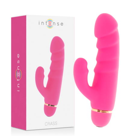 Vibratore Intense Rosa Silicone Crass 20 Velocita - INTENSE FUN - Vibratori Rabbit | erosidea.com