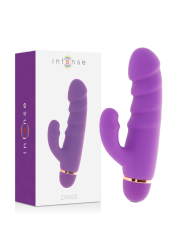 Vibratore Intense Crass 20 Velocita Silicone Lilla - INTENSE FUN - Vibratori Rabbit | erosidea.com