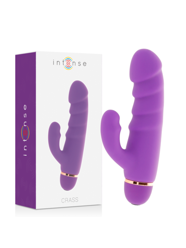Vibratore Intense Crass 20 Velocita Silicone Lilla - INTENSE FUN - Vibratori Rabbit | erosidea.com