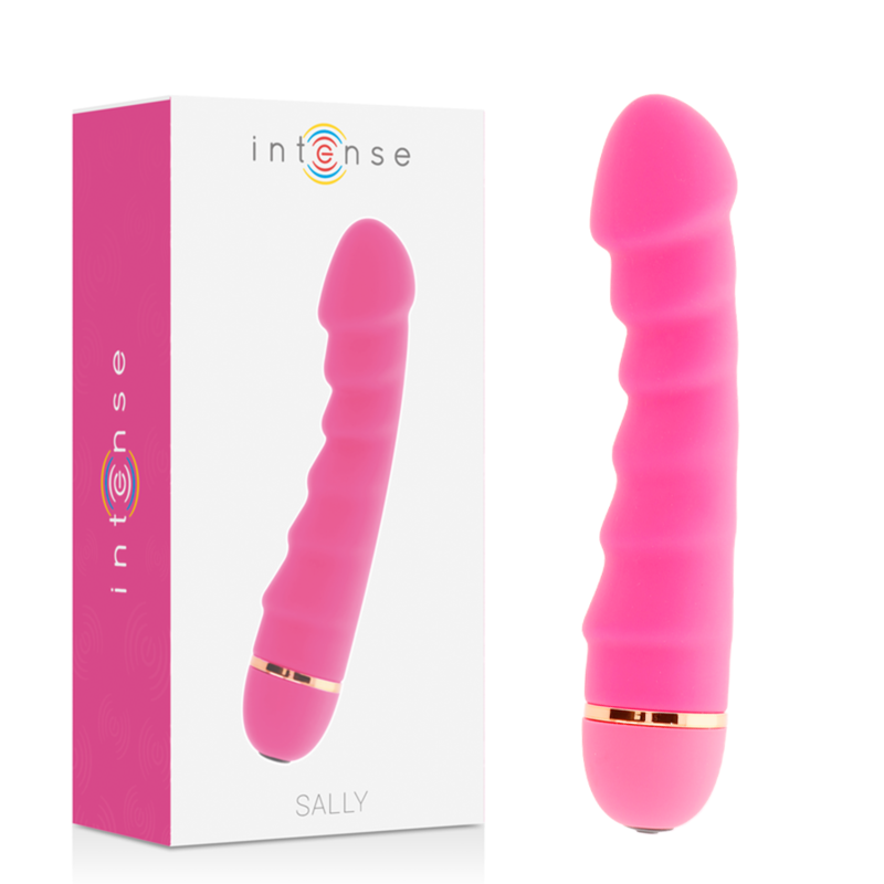 Vibratore Intense Sally 20 Velocita Silicone Rosa - INTENSE FUN - Vibratori | erosidea.com