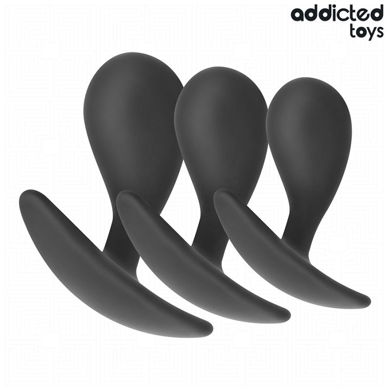 Addicted Toys - Set Di 3 Tappi Anali Modello 3 - Addicted Toys - Plug e Catene Anali | erosidea.com