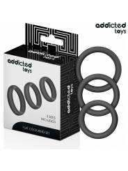 Addicted Toys - Set Di Anelli Piatti In Silicone - Addicted Toys - Plug e Catene Anali | erosidea.com