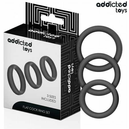 Addicted Toys - Set Di Anelli Piatti In Silicone - Addicted Toys - Plug e Catene Anali | erosidea.com