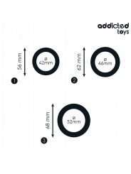Addicted Toys - Set Di Anelli Piatti In Silicone - Addicted Toys - Plug e Catene Anali | erosidea.com