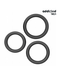 Addicted Toys - Set Di Anelli Piatti In Silicone - Addicted Toys - Plug e Catene Anali | erosidea.com