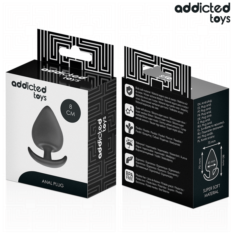 Addicted Toys - Tappo Anale Taglia L 8 Cm - Addicted Toys - Plug e Catene Anali | erosidea.com