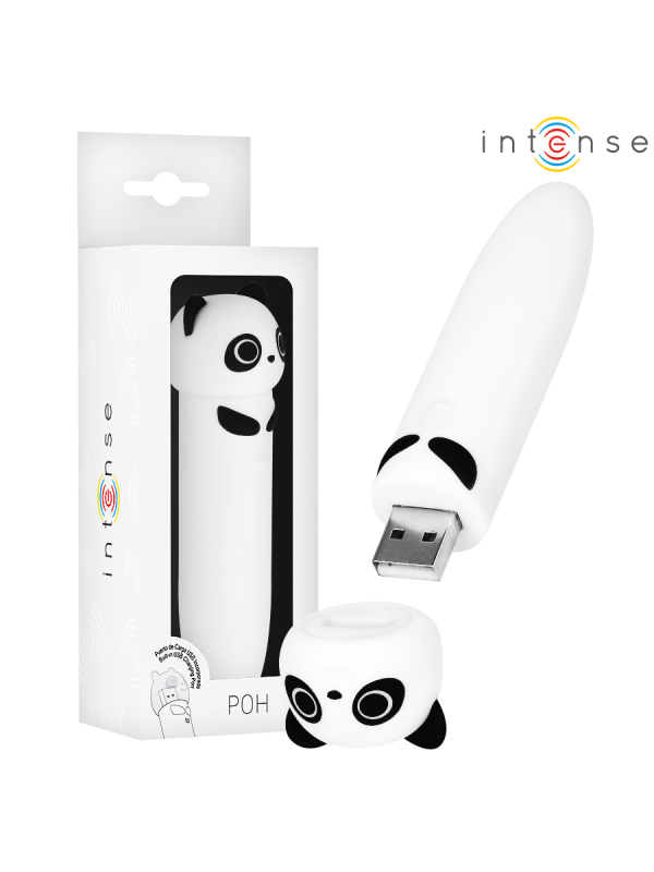 Intense - Poh Panda Vibrante Bullet Ricaricabile Usb 10 X 22 Cm - INTENSE FUN - Vibratori Mini | erosidea.com