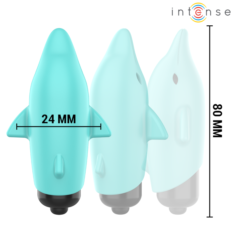 Intense - Echo Vibrante Bullet Delfino Blu 8 X 47 Cm - INTENSE FUN - Vibratori Mini | erosidea.com