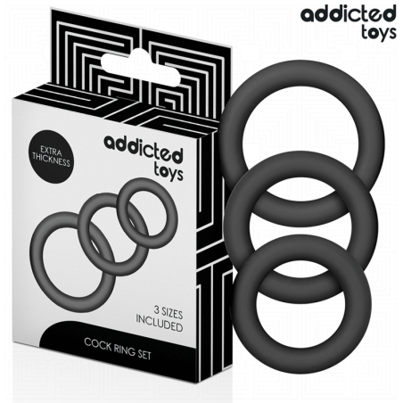 Addicted Toys - Set Di Anelli In Silicone Modello 1 - Addicted Toys - Guaine e Prolunghe | erosidea.com