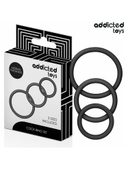 Addicted Toys - Set Di Anelli In Silicone Modello 2 - Addicted Toys - Guaine e Prolunghe | erosidea.com