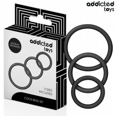 Addicted Toys - Set Di Anelli In Silicone Modello 2 - Addicted Toys - Guaine e Prolunghe | erosidea.com