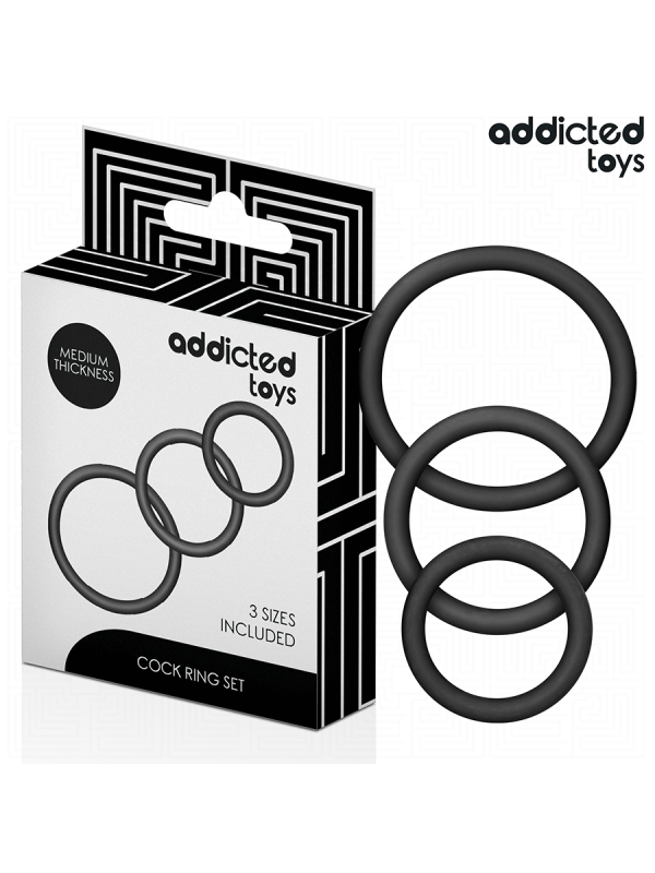 Addicted Toys - Set Di Anelli In Silicone Modello 2 - Addicted Toys - Guaine e Prolunghe | erosidea.com