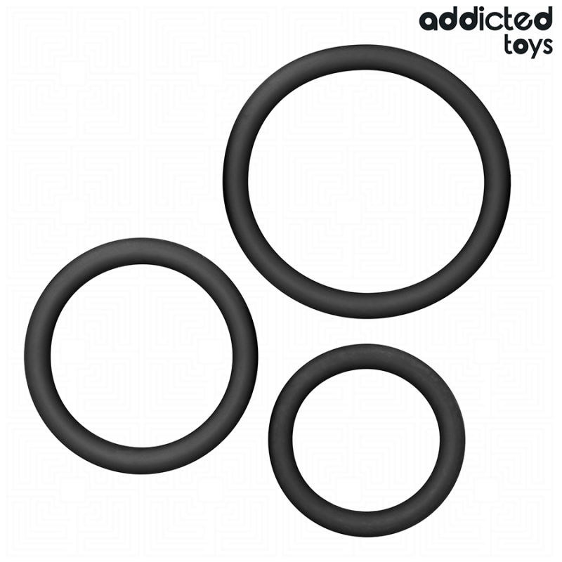 Addicted Toys - Set Di Anelli In Silicone Modello 2 - Addicted Toys - Guaine e Prolunghe | erosidea.com