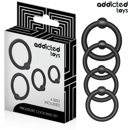 Addicted Toys - Set Di Anelli In Silicone A Pressione - Addicted Toys - Guaine e Prolunghe | erosidea.com
