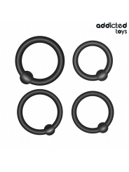 Addicted Toys - Set Di Anelli In Silicone A Pressione - Addicted Toys - Guaine e Prolunghe | erosidea.com
