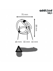 Addicted Toys - Anello Pene Triplo - Addicted Toys - Guaine e Prolunghe | erosidea.com