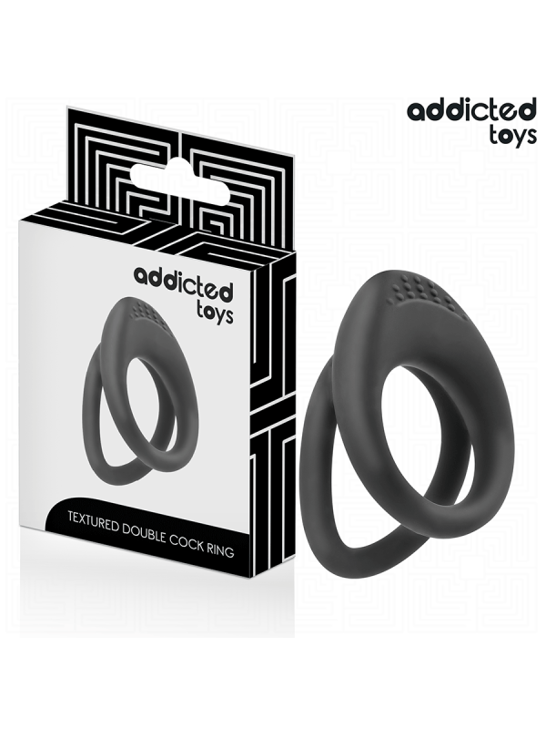 Addicted Toys - Anello Pene A Doppia Texture - Addicted Toys - Guaine e Prolunghe | erosidea.com
