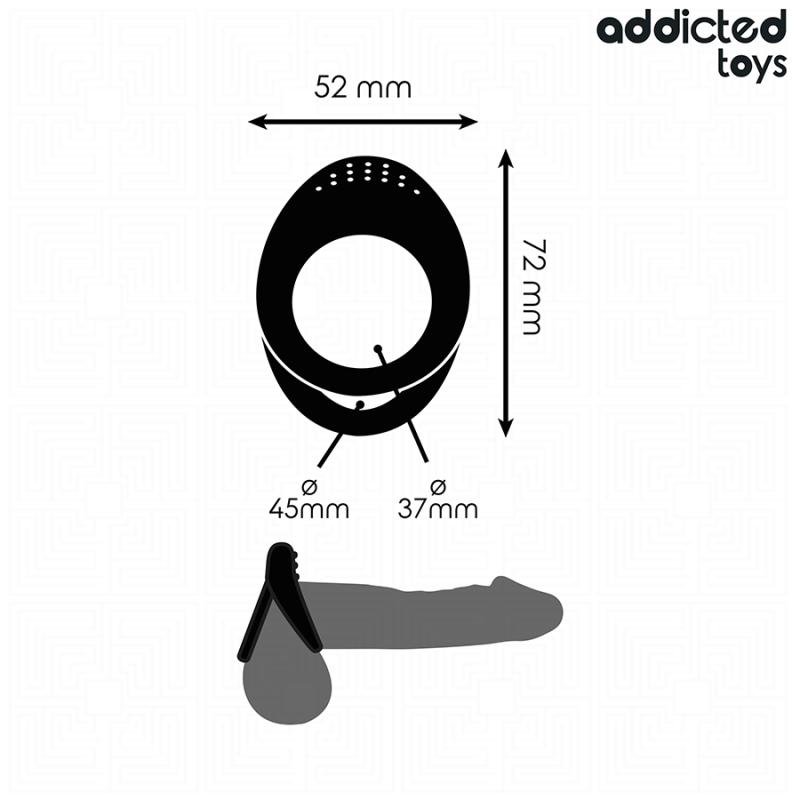 Addicted Toys - Anello Pene A Doppia Texture - Addicted Toys - Guaine e Prolunghe | erosidea.com