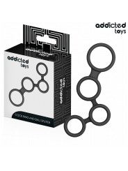 Addicted Toys - Anello Pene Con Divisori Per Testicoli - Addicted Toys - Guaine e Prolunghe | erosidea.com