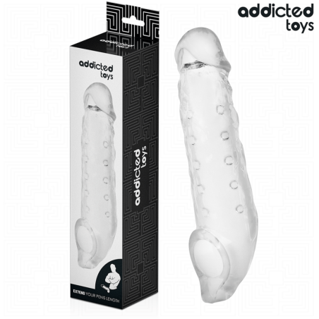 Addicted Toys - Estensione Pene Trasparente Taglia S 23 Cm - Addicted Toys - Guaine e Prolunghe | erosidea.com