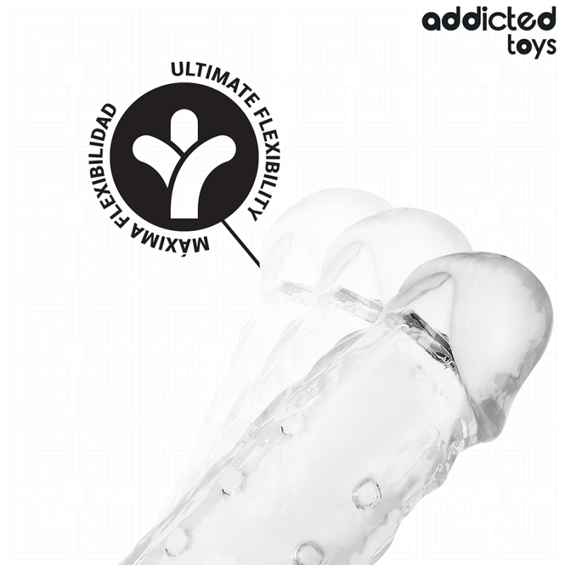 Addicted Toys - Estensione Pene Trasparente Taglia S 23 Cm - Addicted Toys - Guaine e Prolunghe | erosidea.com