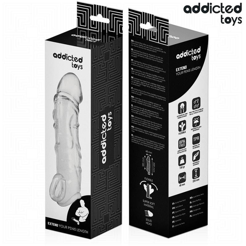 Guaina Addicted Toys Penis Extender Trasparente - Addicted Toys - Guaine e Prolunghe | erosidea.com